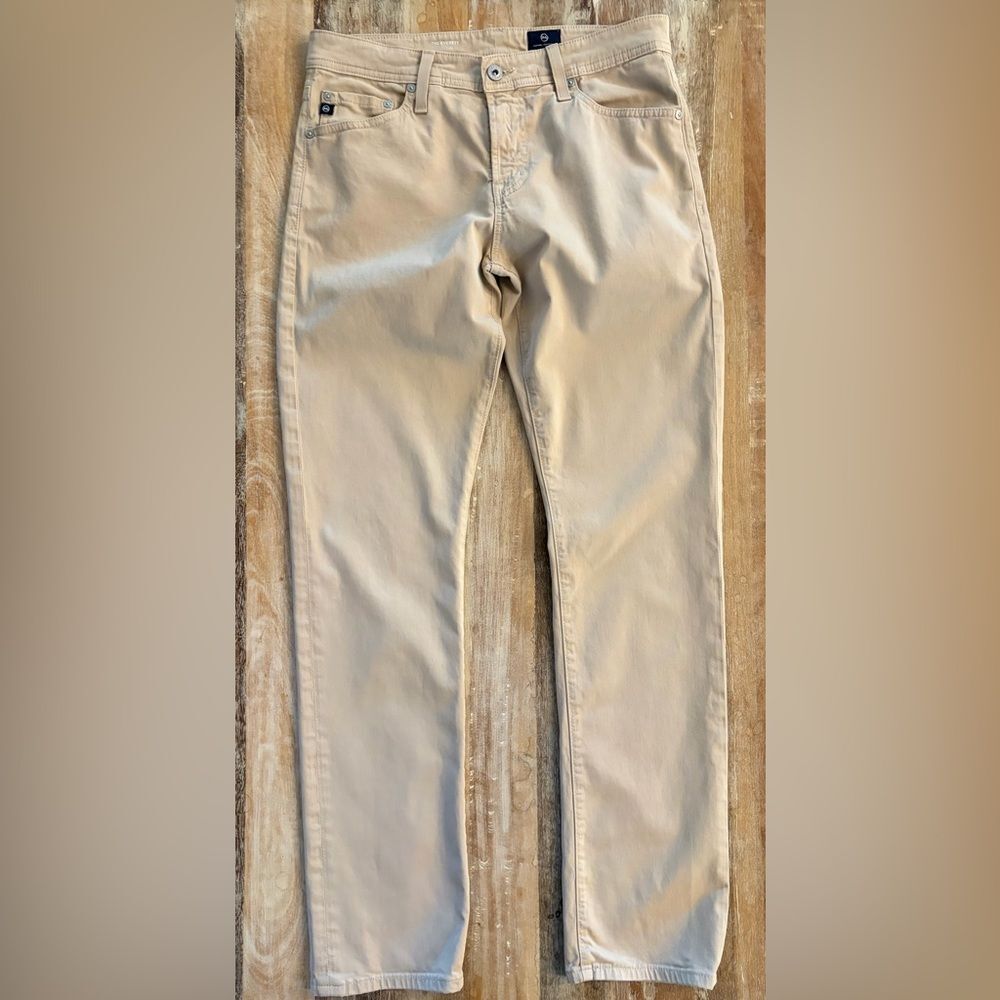 Ag Adriano Goldschmied Pants Men's Size 30 X32 Everett Slim Straight Khaki Tan